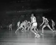 Boston Celtics Basketball Photo 1951 Knicks And Celtics Playing Hard