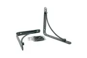 Set of 2 ARCH 195 Wall Mounted Shelf Brackets with hardware (Matte Silver)