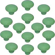 Ymaiss 14packs Green Ceramic knobs Round Mushroom Cabinet Dresser Vintage pulls Door Handles Drawer Knob Pull Handle Dresser Pulls Cupboard Wardrobe Drawer knobs with Screws