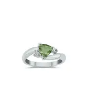 Gem Spark 14K 0.78 ct. tw. Diamond & Green Amethyst Ring