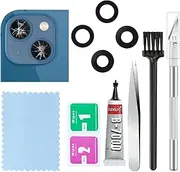 2PCS Back Rear Camera Glass Lens Replacement for iPhone 13/iPhone 13 Mini with Adhesive Preinstalled and Repair Tools Kit