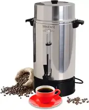 West Bend 33600 Coffee Urn Commercial Highly-Polished 100-Cup, Silver