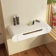 Floating Dressing Table with Drawers, Suspended Desk,Wall-Mounted Floating Shelf Cosmetic Jewelry Storage Shelf Bedside Storage Cabinet, for Bathroom Kitchen Office