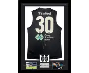 Carlton Blues - Charlie Curnow Signed & Framed Carlton Guernsey