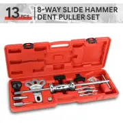 13Pcs Slide Hammer Dent Puller Auto Body Removal Tool Wrench Adapter Bearing Hub