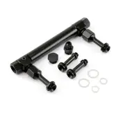 Adjustable Aluminum 4150 Carburetor Fuel Inlet Log Black (Suits:Holley BG S79)