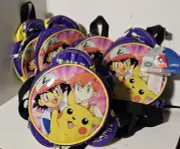 Lot of 5 Vintage Pokemon Mini Backpack Ash Misty Pikachu Purple yellow 1999