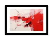 Red Contemporary Framed Art Art Framed print