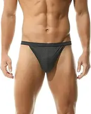 [JINLIY] Men's Low Rise Swim Briefs Quick Dry Bikini Swimwear Mesh Stretch Contour Pouch Thong Swimsuit