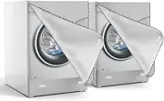 2Pack Washer Dryer Cover,Top Load Washing Machine Cover Waterproof Dustproof Thickening for Front-Loading Machine，Washer and Dryer Covers Fit for Most Machine W27 D33 H39 inch (Silver)