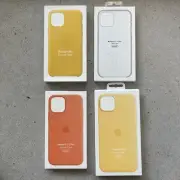 ORIGINAL Apple Leather/Silicone Cases iPhone 11 Pro/12 Pro/14 Plus MagSafe
