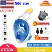 US S/M Full Face Mask Swimming Underwater Diving Snorkel Scuba W/ Gopro Mount