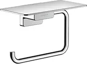 hansgrohe Metal 1 Roll Toilet Paper Holder with Shelf, Chrome, 150x80 mm, 41772000
