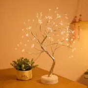 Creative 108 LED Copper Wire Tree Table Night Light Lamp - Warm White Light
