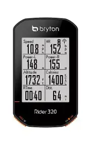 Bryton Rider 320T GPS Bike/Cycling Computer, Sensor Bundle. 5 Satellite Syste...