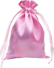 Gbateri 35 PCS 6 x 9 Inches Pink Satin Gift Bags with Drawstring Wedding Favour Bags, Party Favor Bags Silk Jewelry Pouches,Fabric Drawstring Pouch for Baby Shower Bridal Shower Birthday Christmas