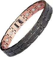 Gatuida Copper Therapy Bracelet for Men Dual-row Wristband for Health Stylish and Chain for Circulation and Muscle Relief