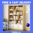 Alpha 3-Door 10-Shelf Wardrobe Cupboard Bookshelf Cabinet | Storage Organizer