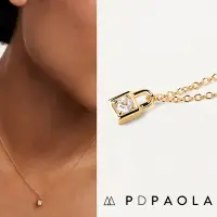 在飛比找Yahoo!奇摩拍賣優惠-PD PAOLA 西班牙時尚潮牌 迷你鎖頭項鍊 鑲鑽款 PA