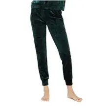 Alfani Intimates Women’s Velvet Comfy Jogger Pants loungewear in Pine Green S