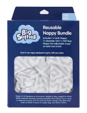 [Big Softies] Reusable Nappy & Wet Bag Bundle in Grey