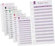 GANAZONO 60Sheets Budget Planner Refills Portable Expense Tracker Cards for Daily Budgeting Organize Monthly Finances Office Supplies for Cash Management