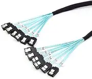 NFHK Internal 6 SATA 7pin to 6 SATA 7pin Target SSD Hard Disk 6Gbps Data Server Raid Cable