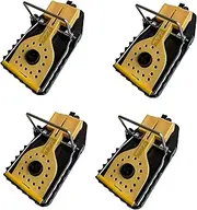 Mouse Trap and Rat Trap, Easy to Set for mice, Rats and Other Rodents, Humane Instant Kill Snap Trap, Reusable for Kitchen, Garden, Storage, Garage（4 Pack)
