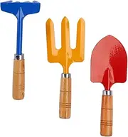 1 Set Metal Beach Shovels Kit Colorful Cartoon Digging Tool for Outdoor Sand Play Safe Handle for Beach and Backyard Fun