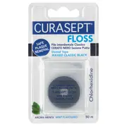Curasept Waxed Black Floss with Chlorhexidine 1 Pack