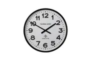 Regulator No 8 Wall Clockmetal Case/Glass Face (Black/White) - 30cm