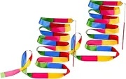BESPORTBLE 2pcs Rhythmic Gymnastics Ribbons Colored Streamers for Boys and Girls Multi-use Dance Props for Boys and Girls Performance Artistic Dancing and Gymnastics Events