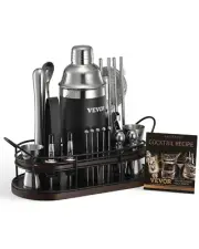 Cocktail Shaker Set 23 Pcs Bartender Kit Stainless Steel Bar Tool Set Silver