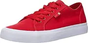 [DC] Men's Manual Skate Shoe, Red, 4