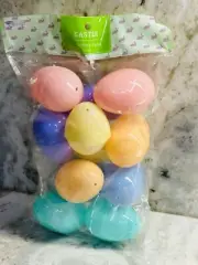 Easter Eggs - Fillable, Plastic Jumble Eggs 12 Pc/pack -