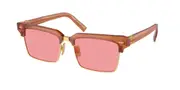 Miu Miu MU10ZS 15T1D0 Men's Sunglasses Brown Size 54