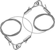 2Pcs Adjustable Picture Hanging Wire Heavy Duty Stainless Steel Rope with Insurance Hooks for Securely Hanging Pictures Artwork Mirrors Durable and Wall Hardware