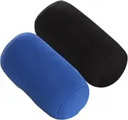 [KUYYFDS] Microbead Pillow 2 Pcs Squish Pillow with Microbead Cylinde Neck Arm Back Support Roll Bolster Pillow for Plane Car Travel Recliner Sleeping