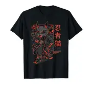 Japan Japan Cat Sea Beast Ninja Cat Anime T-shirt