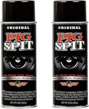 PIG SPIT Original | Shine for Engines, Trim, Tires & Vinyl | Restores Faded Black Plastic | 9 oz. | 2-Pack