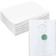100 Pack Vellum Jackets for 5x7 Invitations, Pre-Folded Bulk Transparent Paper Envelope Liners for Wedding Cards and Scrapbooking