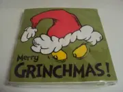 1 PACK x "MERRY GRINCHMAS" 16ct LUNCH CHRISTMAS GRINCH NAPKINS - NEW