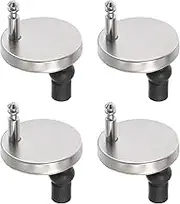 uxcell 4Pcs Toilet Seat Hinge Fixings, Quick Release Top Fix Nuts Screws Hole Fittings, Expanding Rubber Screw Toilet Seat Hinge Replacement with 55mm Base
