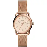 FOSSIL手錶 ES4333 膚色錶盤 玫瑰金色米蘭錶帶 日期 女錶