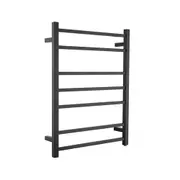 Decaura Square 7 Rungs Electric Heated Towel Rail 304 Stainless Steel Matt Black