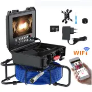 Wireless HD DVR 9inch Sewer Drain Pipe Inspection Camera 23mm Endoscope Counter