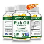 Fish Oil 1200mg-3x Strength Epa & Dha-Highest Potency,Brain Health,Heart Support