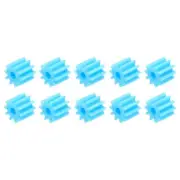 10Pcs Plastic Gears 10 Teeth Plastic Shaft Gears 102AA for RC DIY Robot,Blue