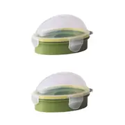 2x Avanti Avocado Pod Kitchen Saver Storage Container Fresh Fruit Keeper Green