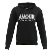 FIL Women's Fleece Hoodie Sweater Pullover Jumper Embroidered - AMOUR